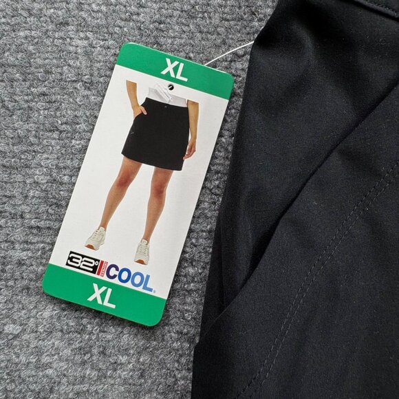 32 Degrees Cool Skort Womens Black X-Large Inner Shorts Tennis Golf Athleisure - Picture 11 of 15